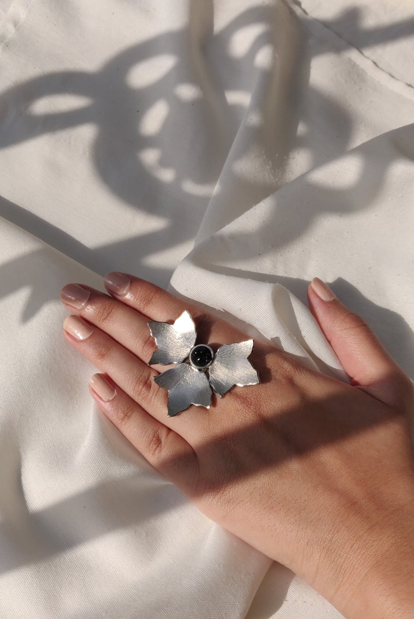 Three Petal Ring in Silver - CiceroniAarjavee