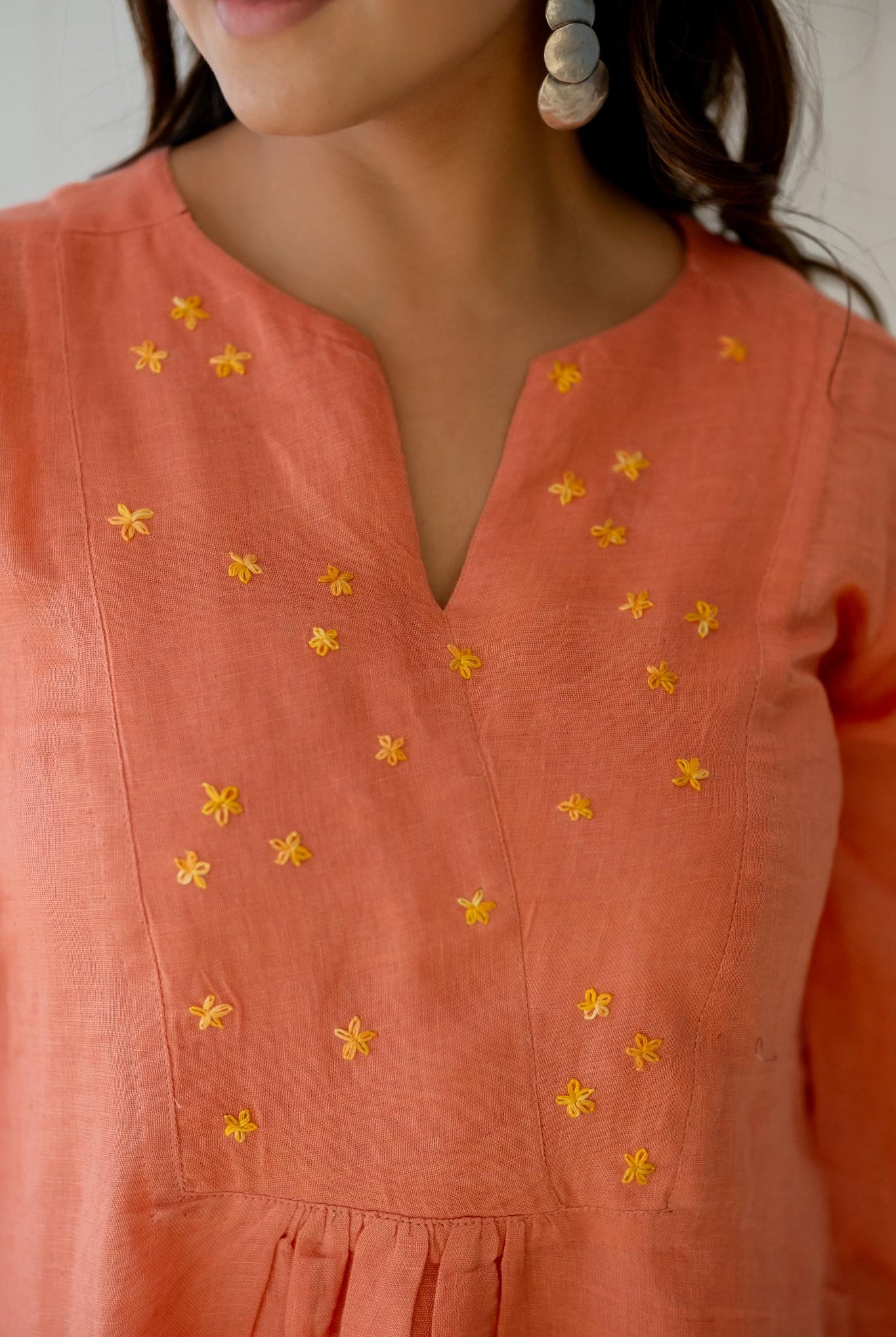 Tropical Apricot Kurta Set - CiceroniKurta SetSilai Studio