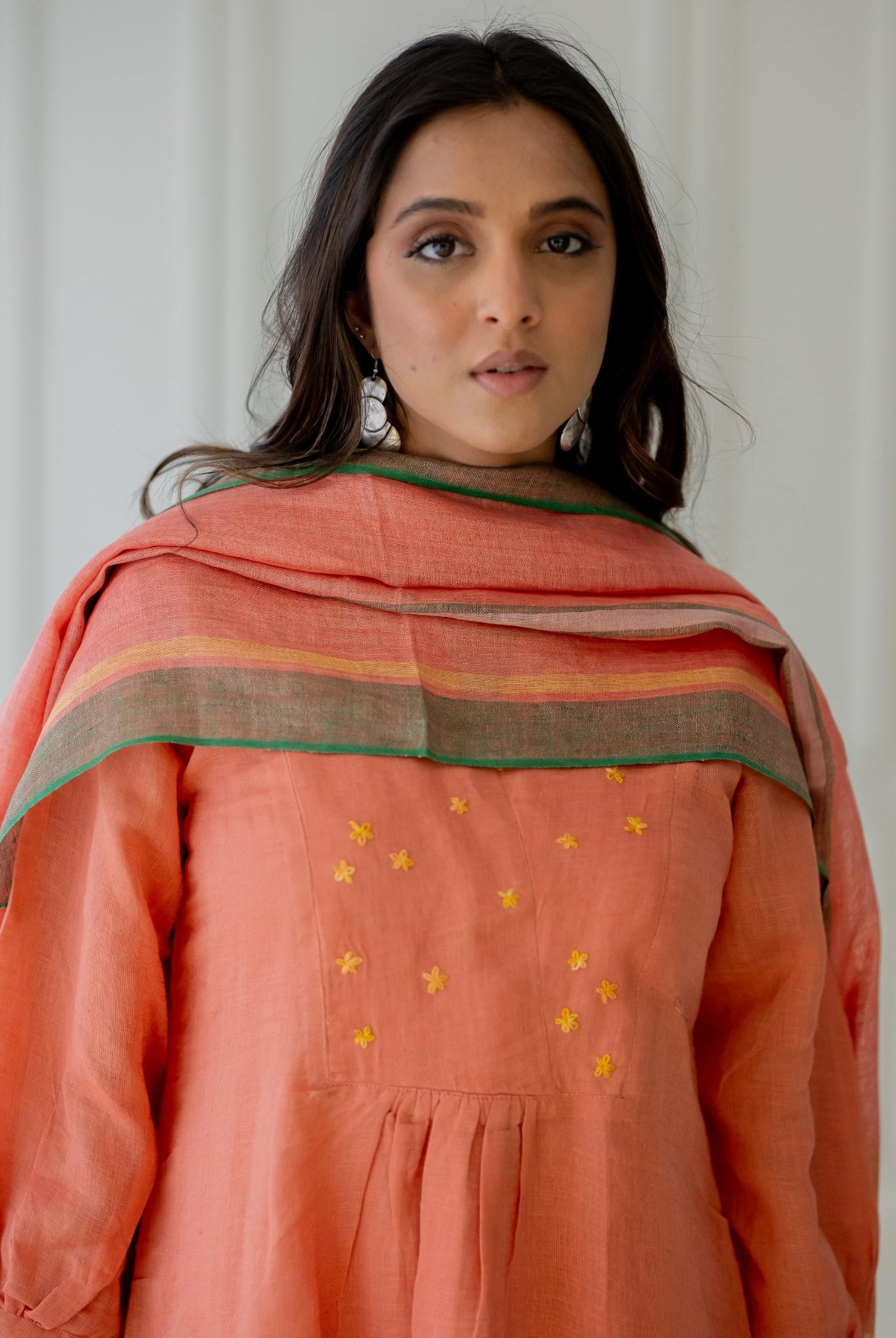 Tropical Apricot Kurta Set - CiceroniKurta SetSilai Studio