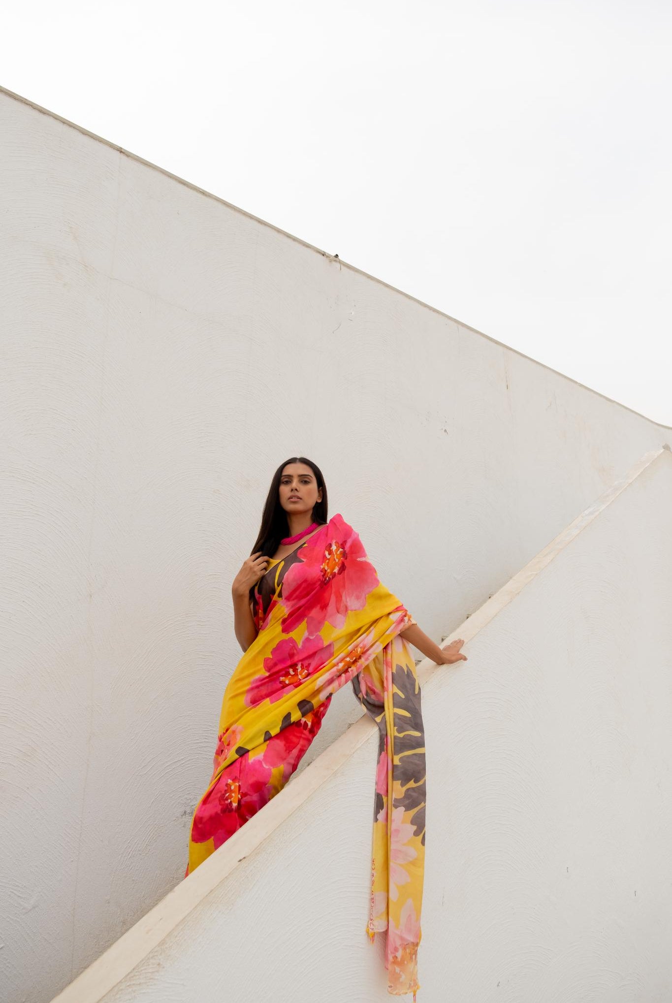 Tuscany Flowers Saree - CiceroniSareeSilai Studio