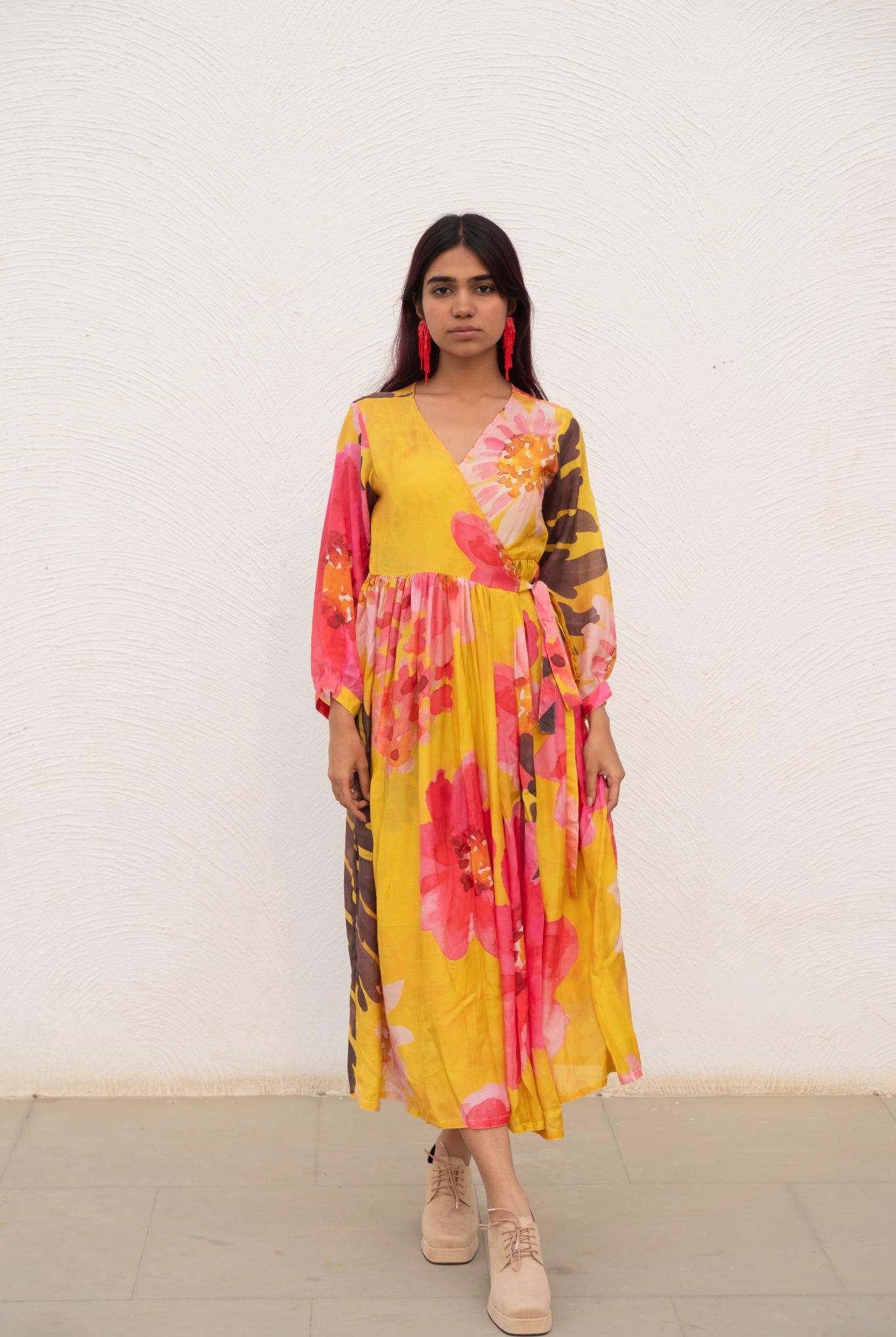 Tuscany Flowers Wrap Dress - CiceroniDressesSilai Studio