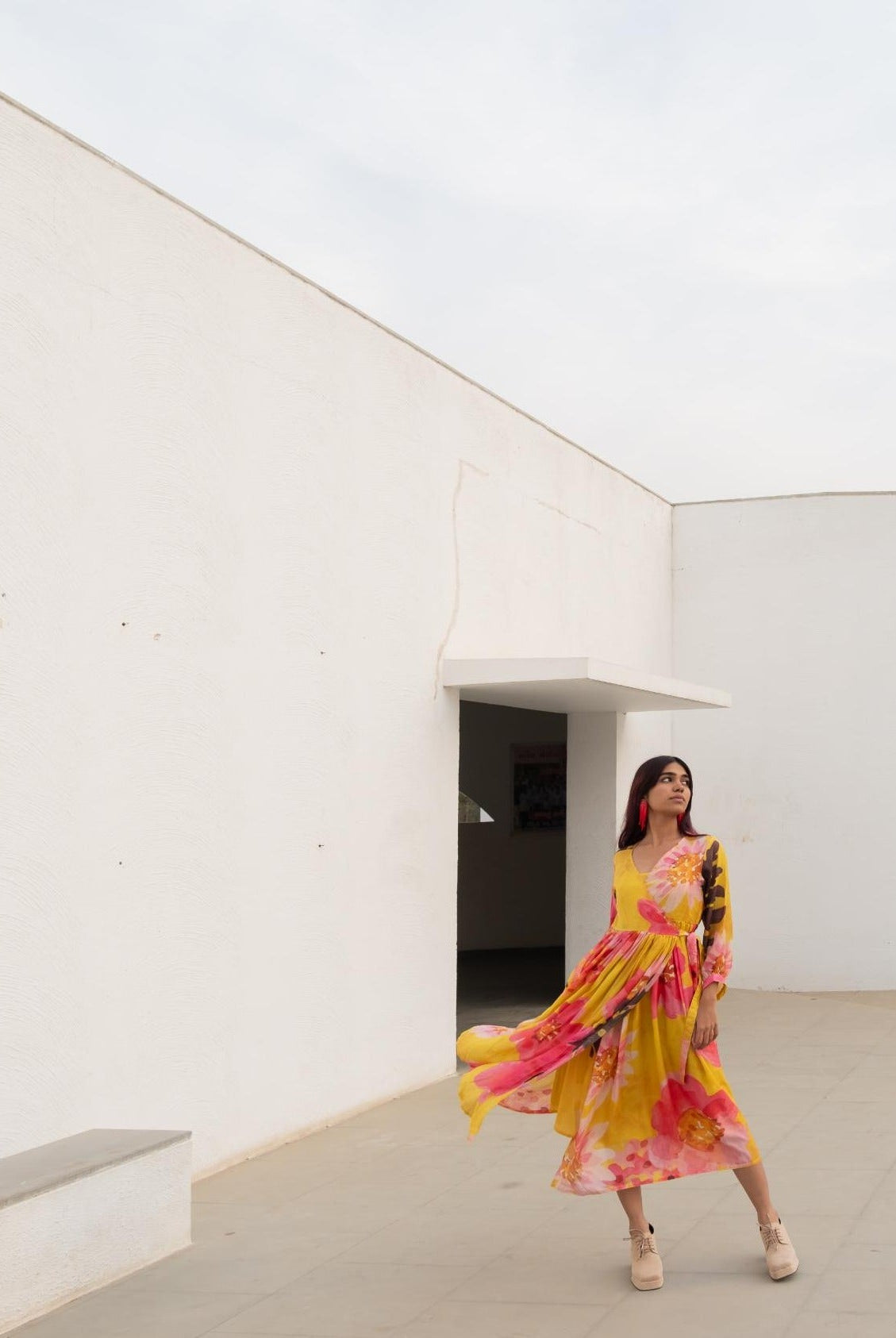 Tuscany Flowers Wrap Dress - CiceroniDressesSilai Studio