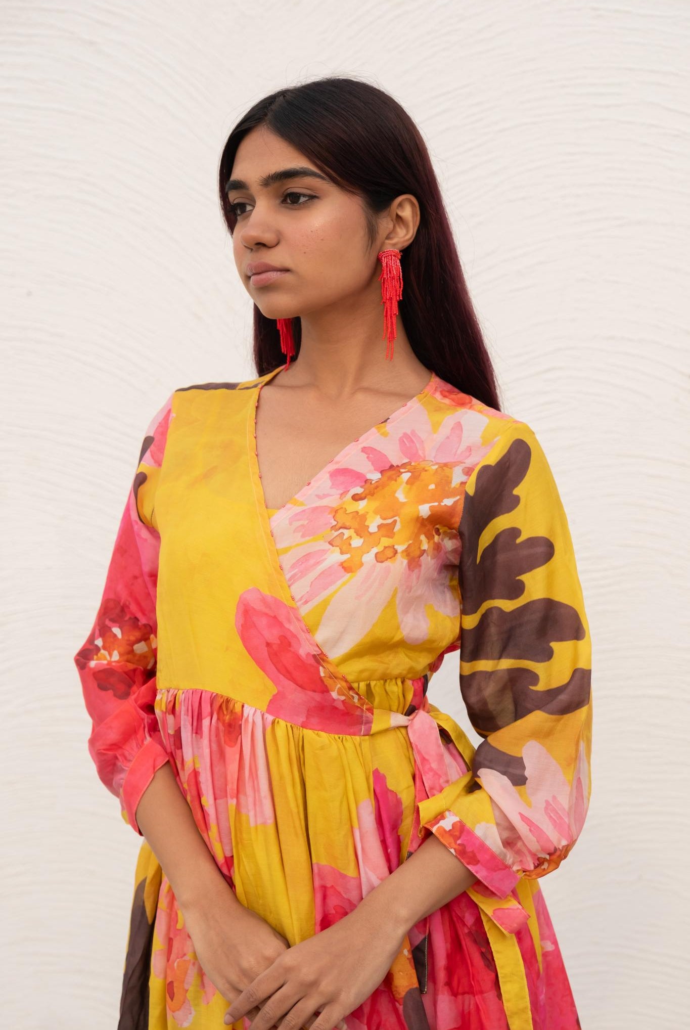 Tuscany Flowers Wrap Dress - CiceroniDressesSilai Studio