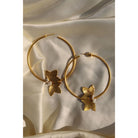 Two Petal Hoops in Gold - CiceroniAarjavee