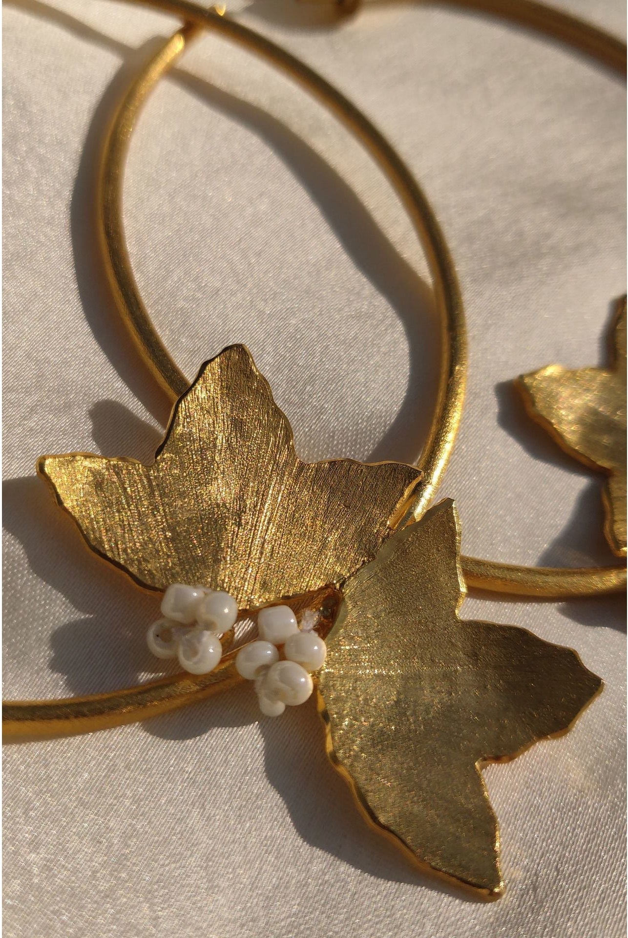 Two Petal Hoops in Gold - CiceroniAarjavee