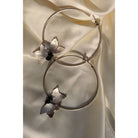 Two Petal Hoops in Silver - CiceroniAarjavee
