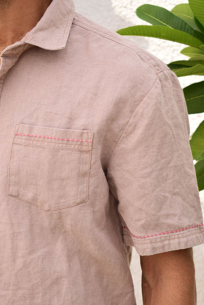 Unisex Bark Grey Linen Shirt - CiceroniShirtSonica Sarna