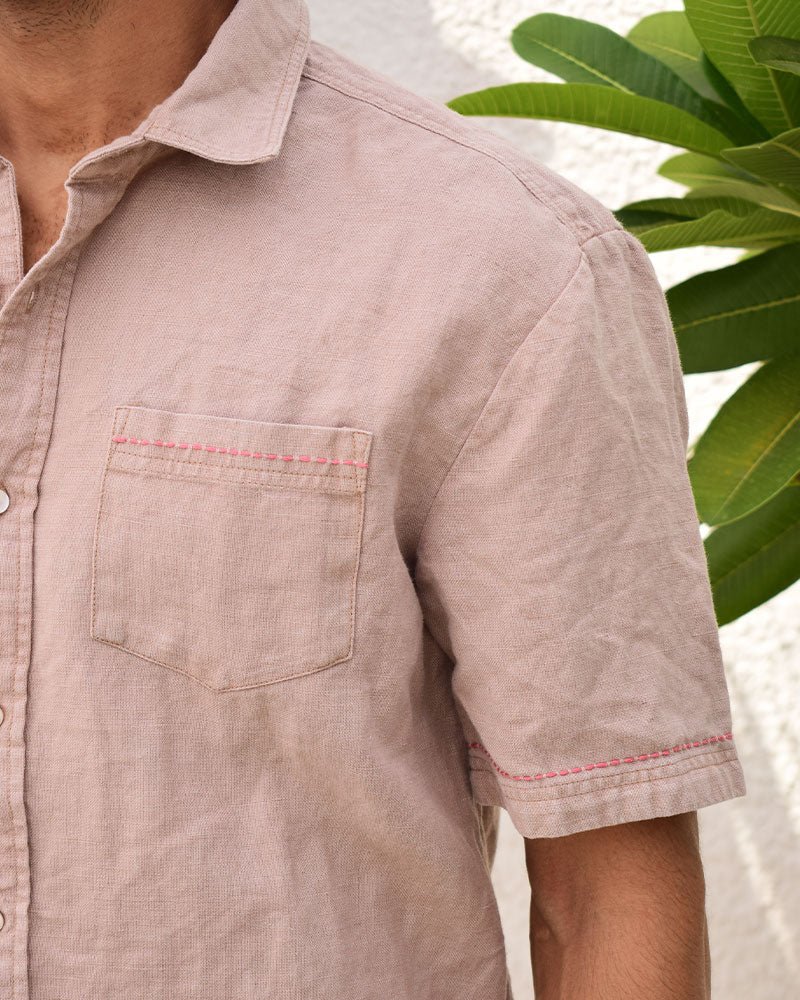 Unisex Bark Grey Linen Shirt - CiceroniShirtSonica Sarna