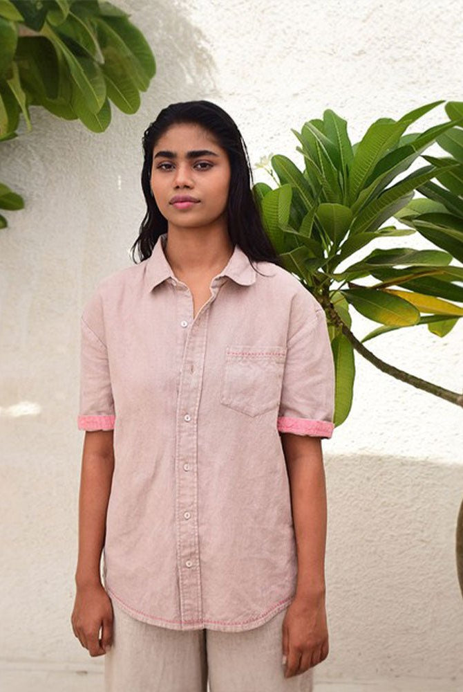 Unisex Bark Grey Linen Shirt - CiceroniShirtSonica Sarna
