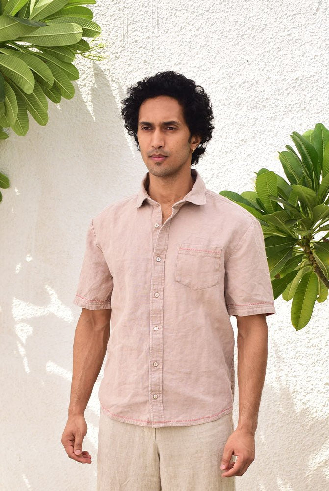 Unisex Bark Grey Linen Shirt - CiceroniShirtSonica Sarna