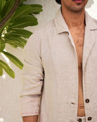 Unisex Raw Linen Jacket - CiceroniJacketsSonica Sarna