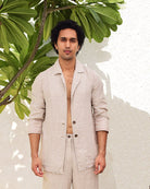 Unisex Raw Linen Jacket - CiceroniJacketsSonica Sarna