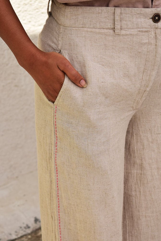 Unisex Raw Linen Trouser - CiceroniTrousersSonica Sarna