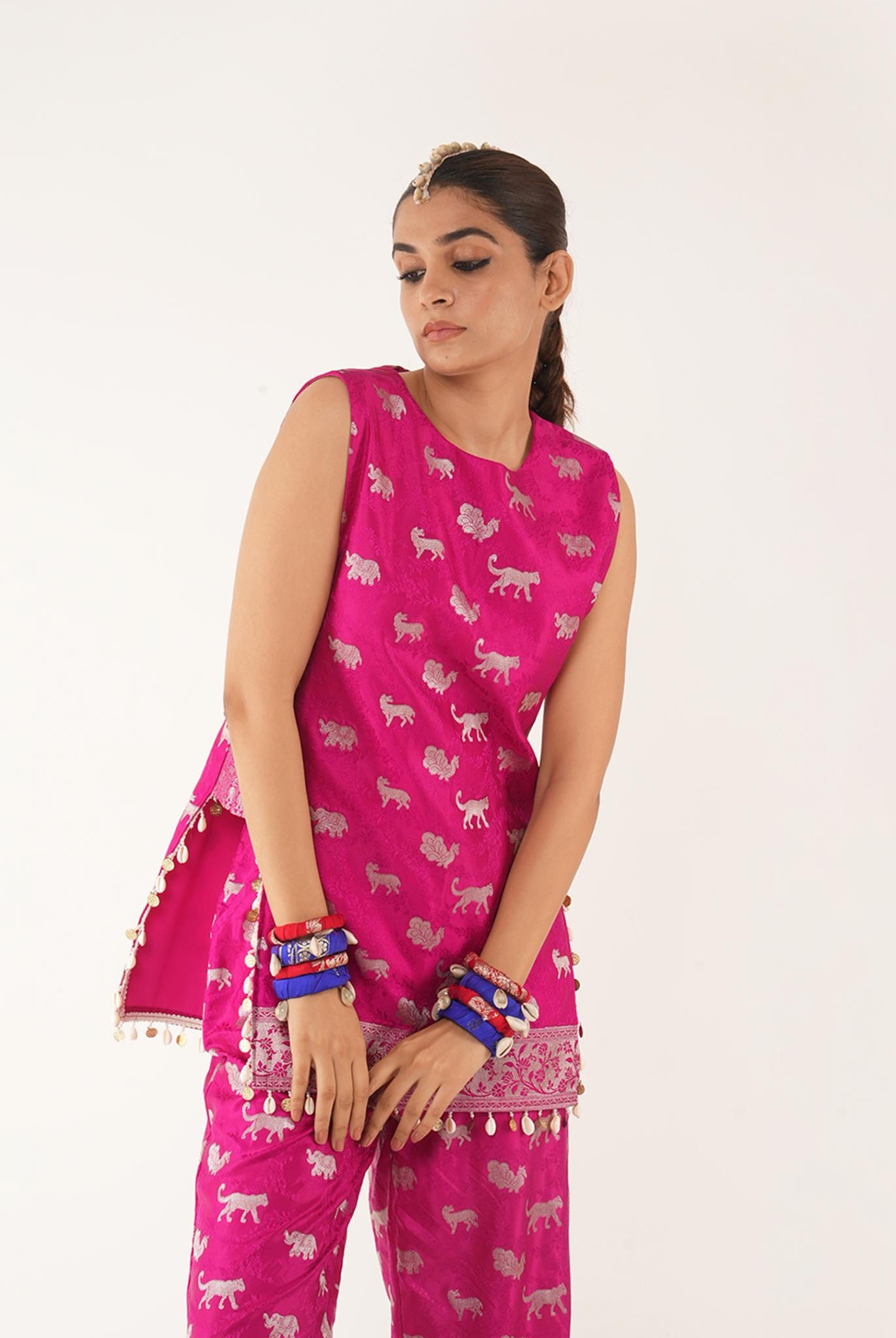Vann Silk Co-ord Set in Pink - CiceroniCo-ord SetShriya Singhi