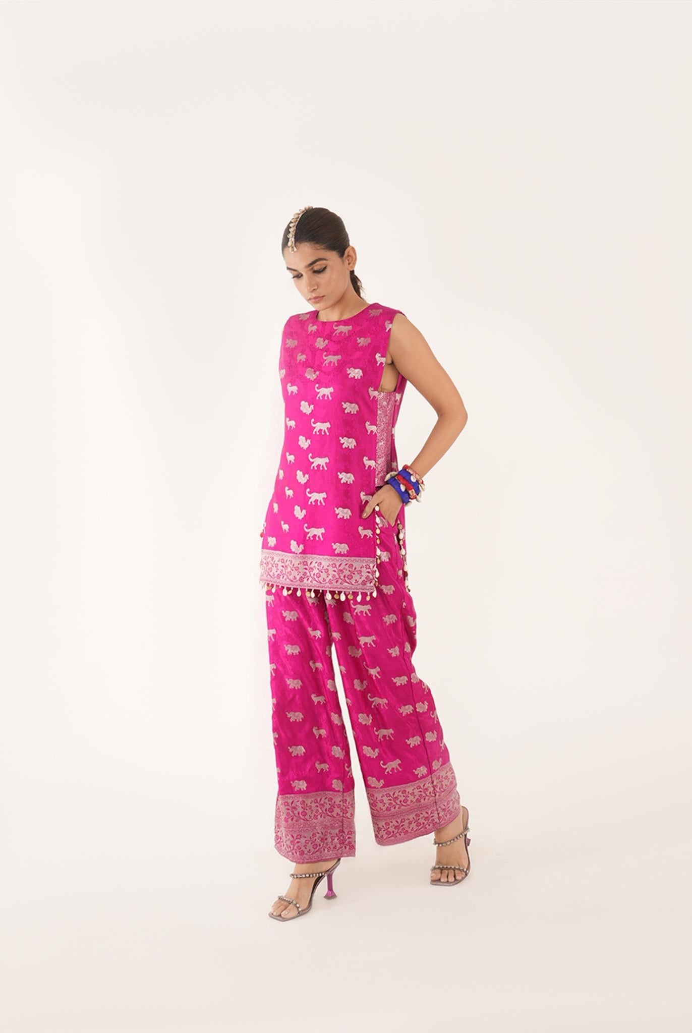 Vann Silk Co-ord Set in Pink - CiceroniCo-ord SetShriya Singhi