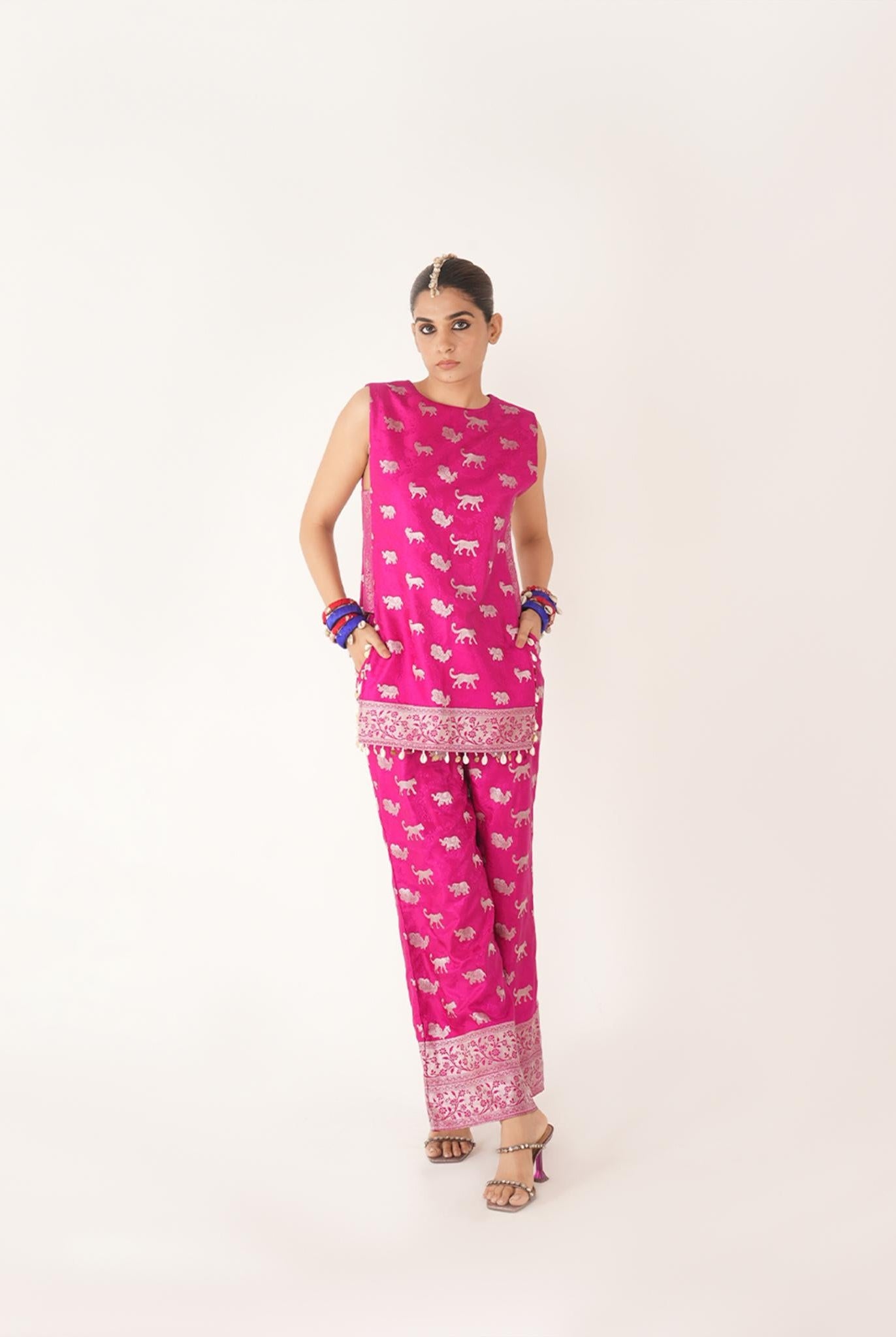 Vann Silk Co-ord Set in Pink - CiceroniCo-ord SetShriya Singhi