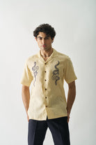 Venomous Aesthetic - Mens Hand Embroidered Pure Linen Shirt - CiceroniShirtsCultura Studio