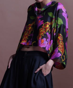 Victoria Print Crop Top - CiceroniTopEkastories