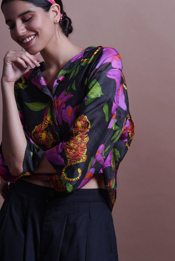 Victoria Print Crop Top - CiceroniTopEkastories