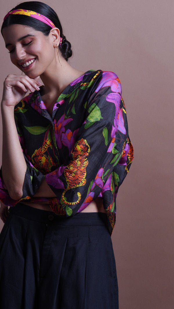 Victoria Print Crop Top - CiceroniTopEkastories