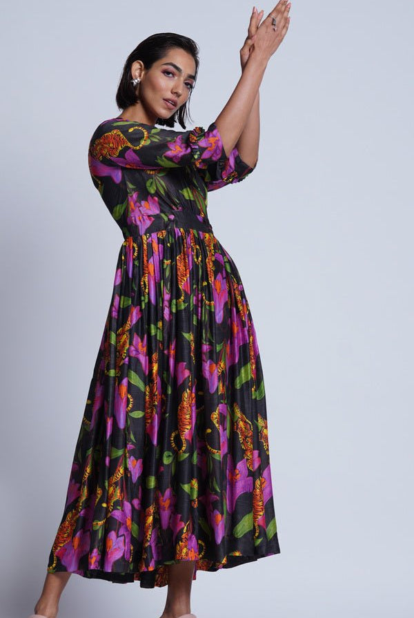 Victoria Print Dress - CiceroniDressesEkastories