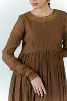 Viintage Brown Sajida Jama - CiceroniDressesNirjara