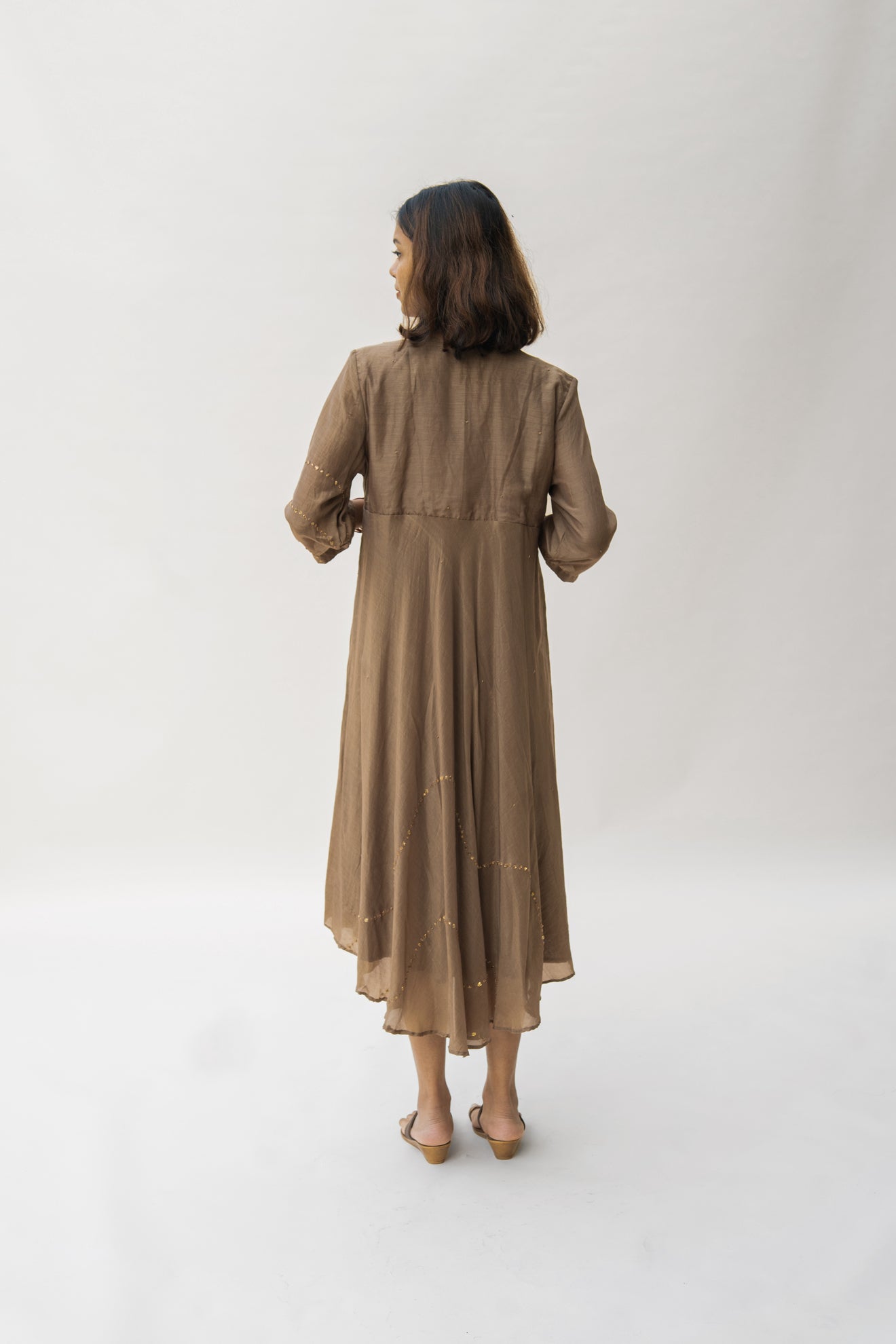 Vintage Brown Maheem Dress - CiceroniNirjara