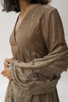 Vintage Brown Maheem Dress - CiceroniNirjara