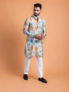 Vintage Silk Printed Kurta - CiceroniKurtaHouse Of K.C