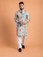 Vintage Silk Printed Kurta - CiceroniKurtaHouse Of K.C