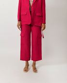 Viva Magenta Linen Blazer Co-ord Set (Set of 2) - CiceroniCo-ord SetRias Jaipur