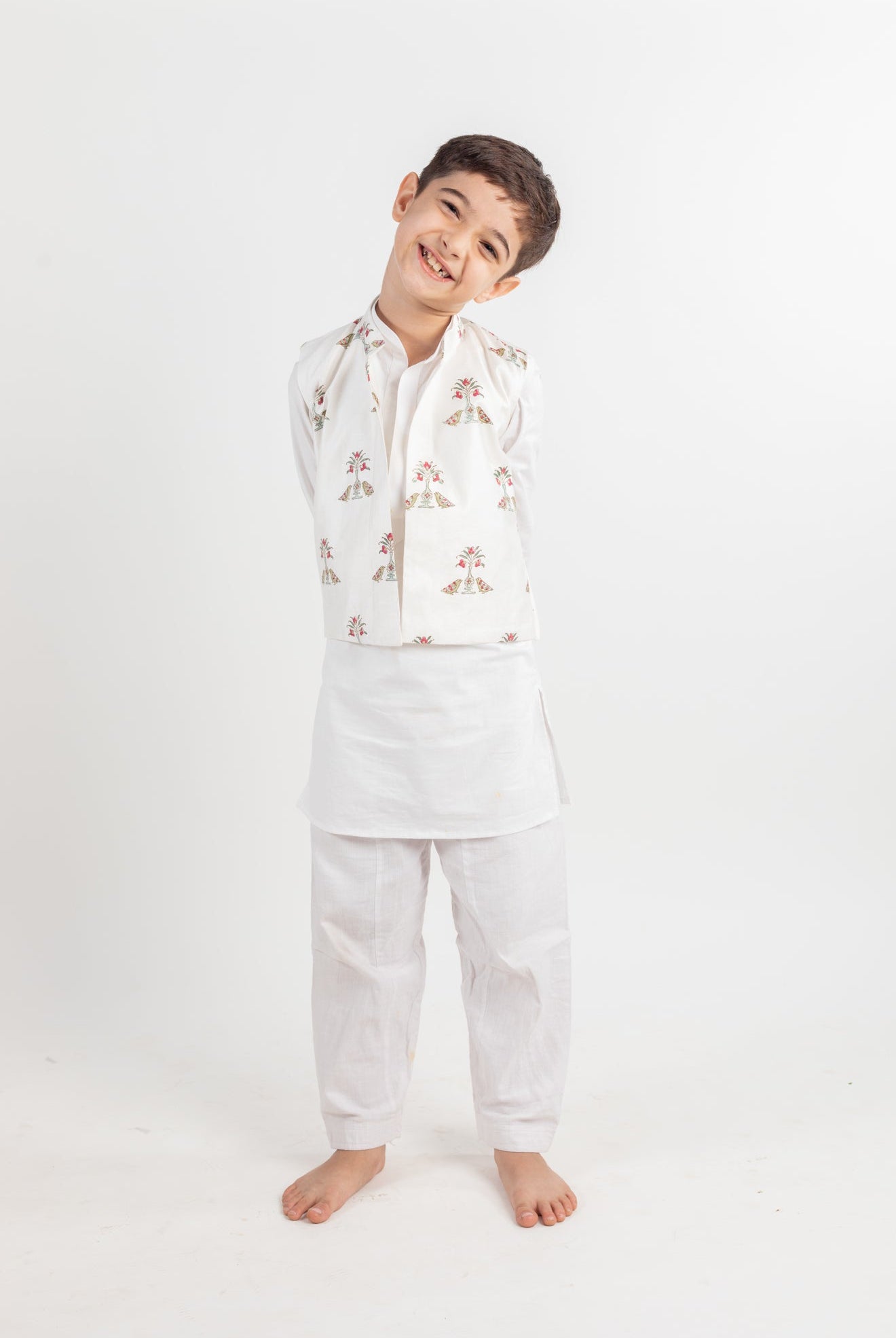 White Bird Kurta Jacket Set - CiceroniMr. Brat