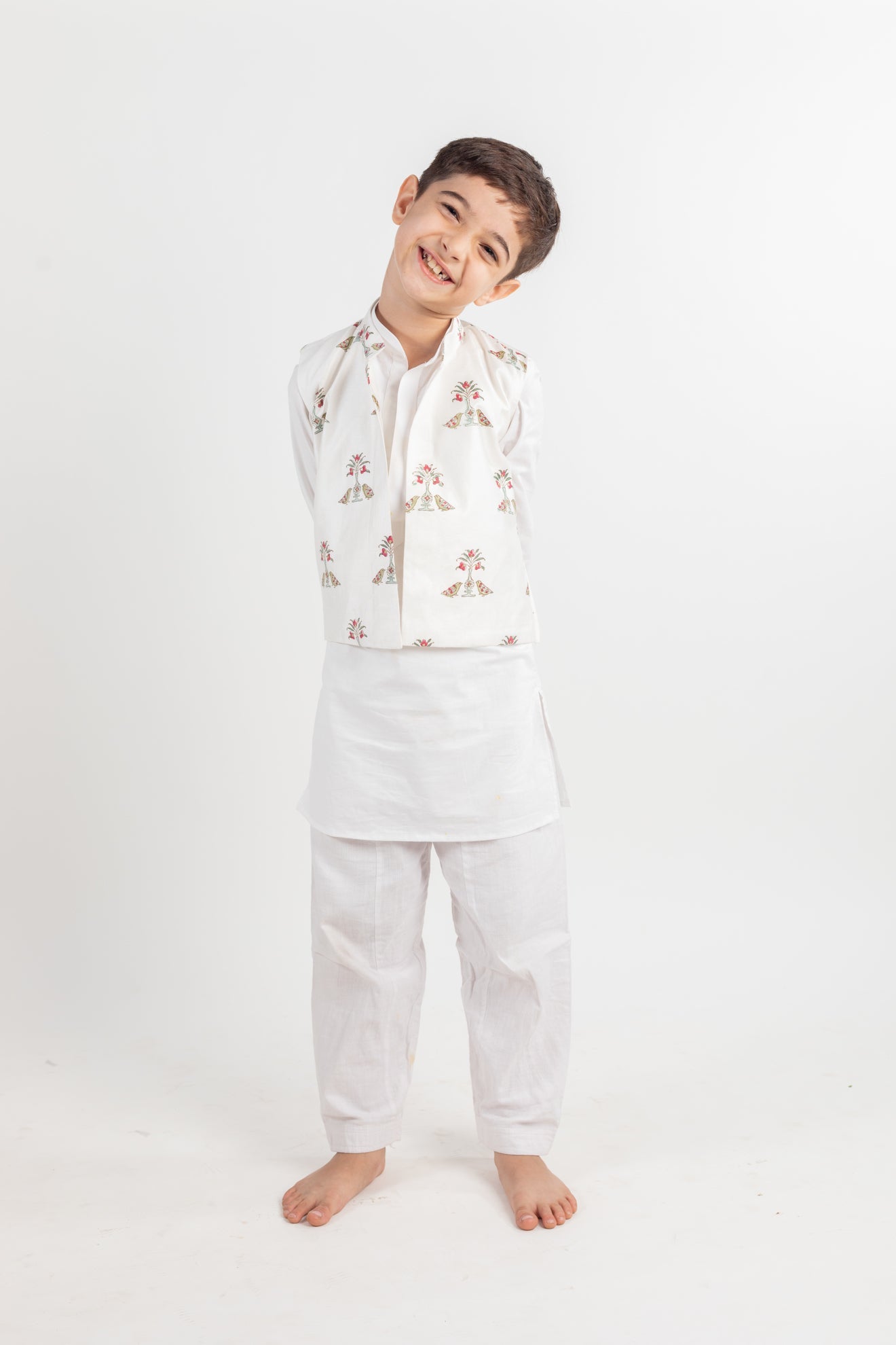 White Bird Kurta Jacket Set - CiceroniMr. Brat