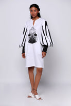 White Durian Hexad Dress - CiceroniDressesEkastories