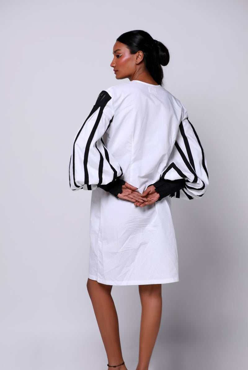 White Durian Hexad Dress - CiceroniDressesEkastories