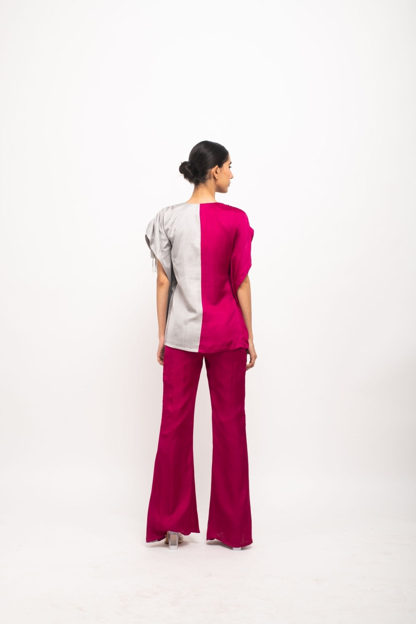 Wine-Grey Kaftan Set - CiceroniCo-ord SetNeora