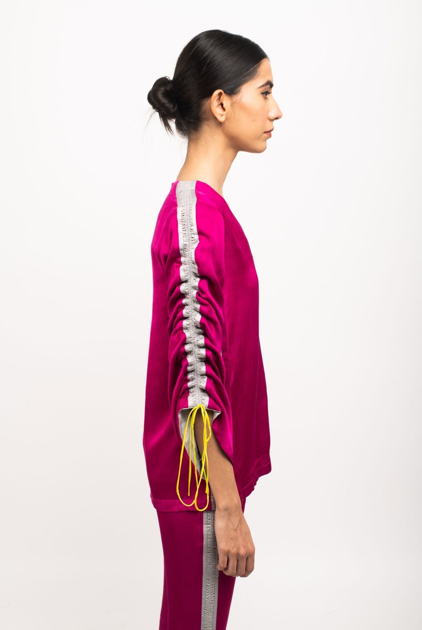 Wine-Grey Rouching Set - CiceroniCo-ord SetNeora