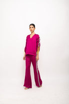 Wine-Grey Rouching Set - CiceroniCo-ord SetNeora