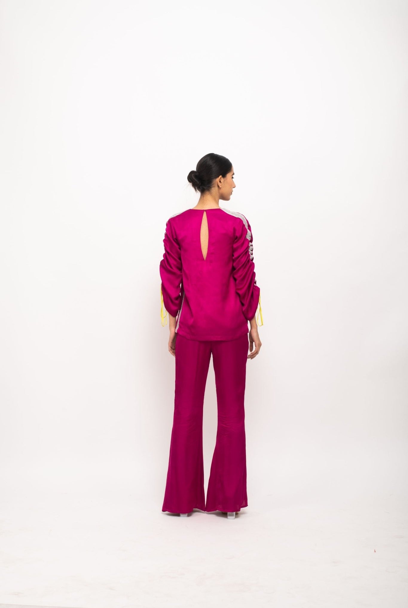 Wine-Grey Rouching Set - CiceroniCo-ord SetNeora