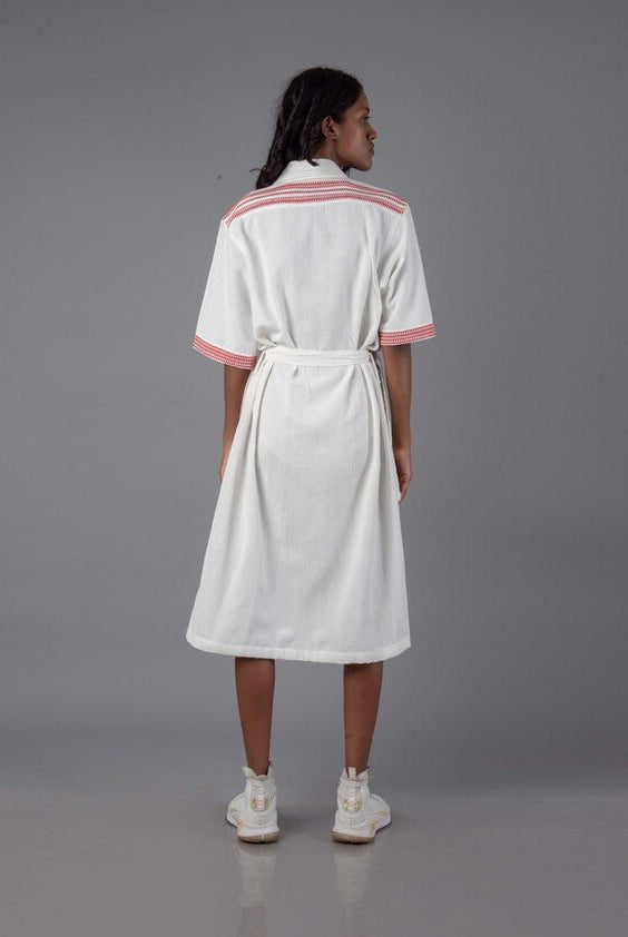 Women Camp Collar Shirt Dress - CiceroniDressesJohargram