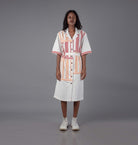 Women Camp Collar Shirt Dress - CiceroniDressesJohargram