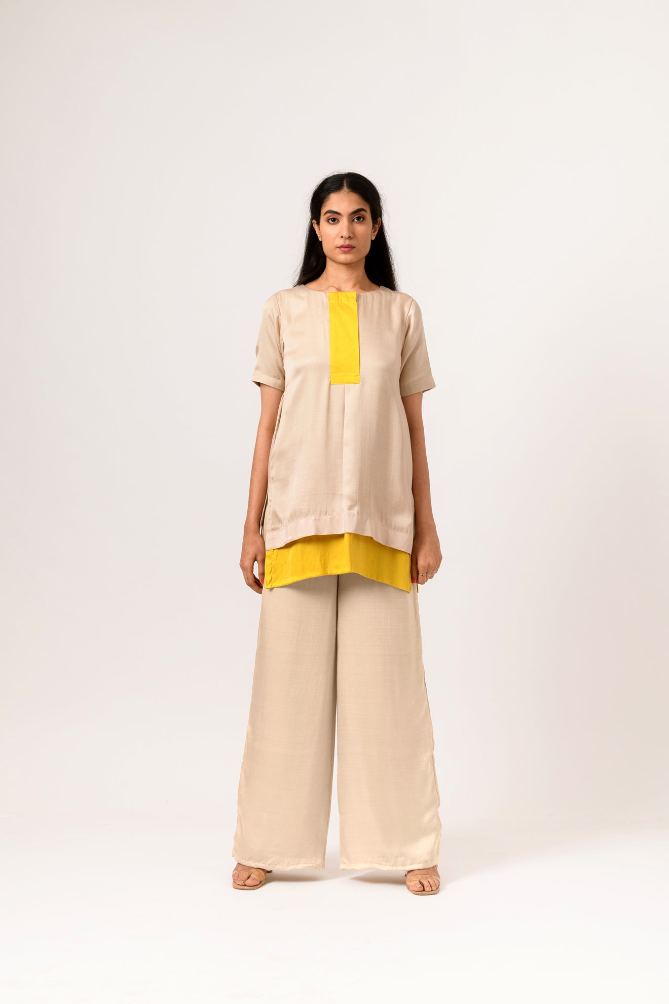 Yellow-Ecru Co-ord Set - CiceroniNeora