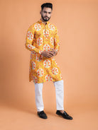 Yellow Floral kurta - CiceroniKurtaHouse Of K.C