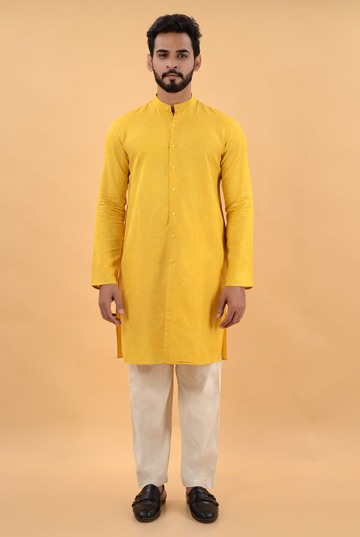 Yellow Kurta - CiceroniKurtaHouse Of K.C