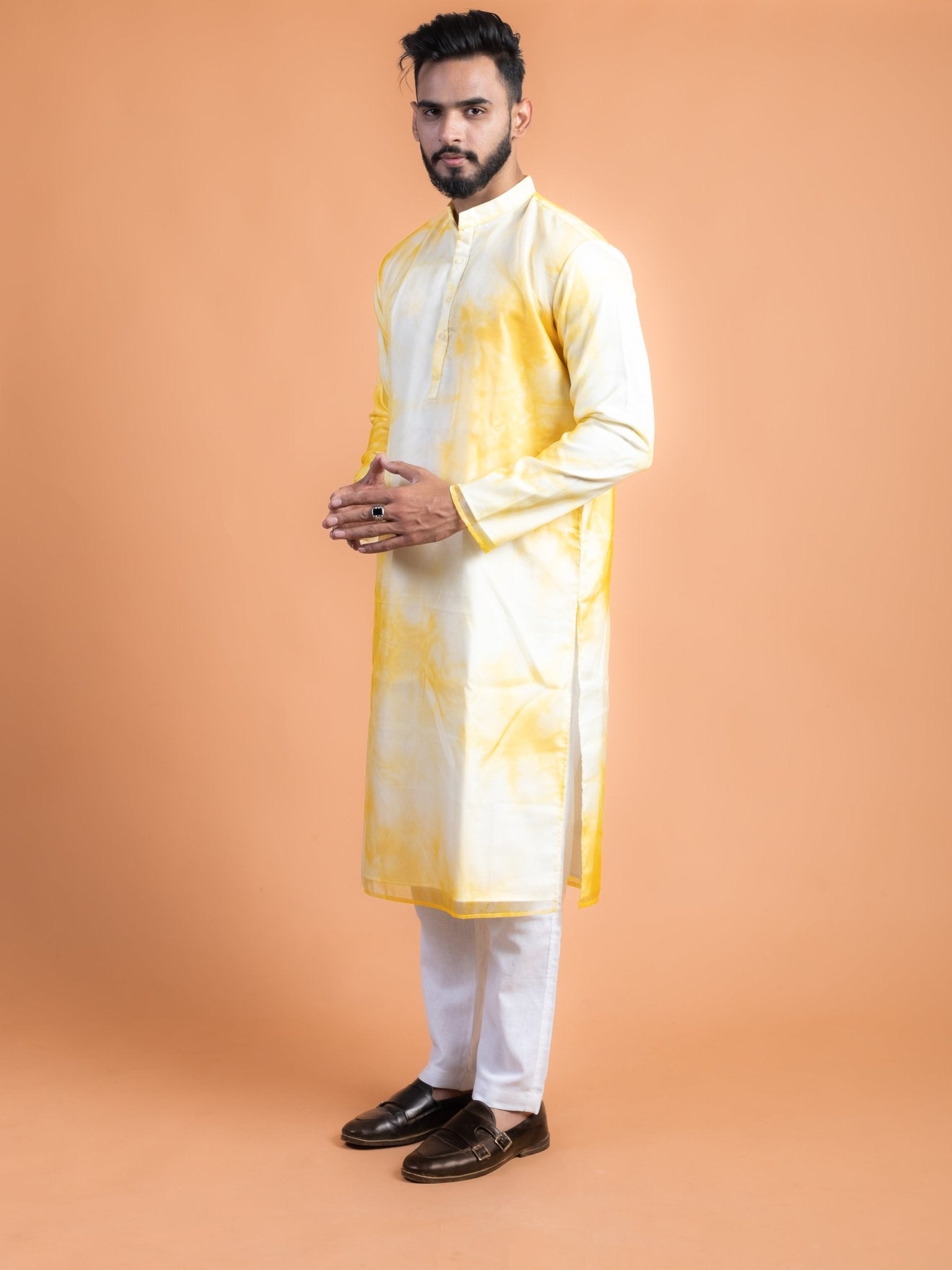 Yellow Shibori Kurta - CiceroniKurtaHouse Of K.C