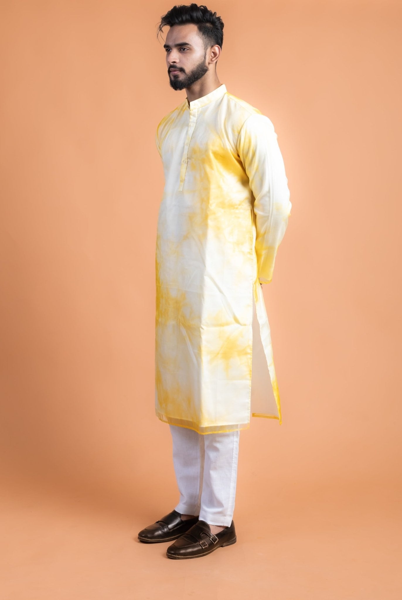 Yellow Shibori Kurta - CiceroniKurtaHouse Of K.C