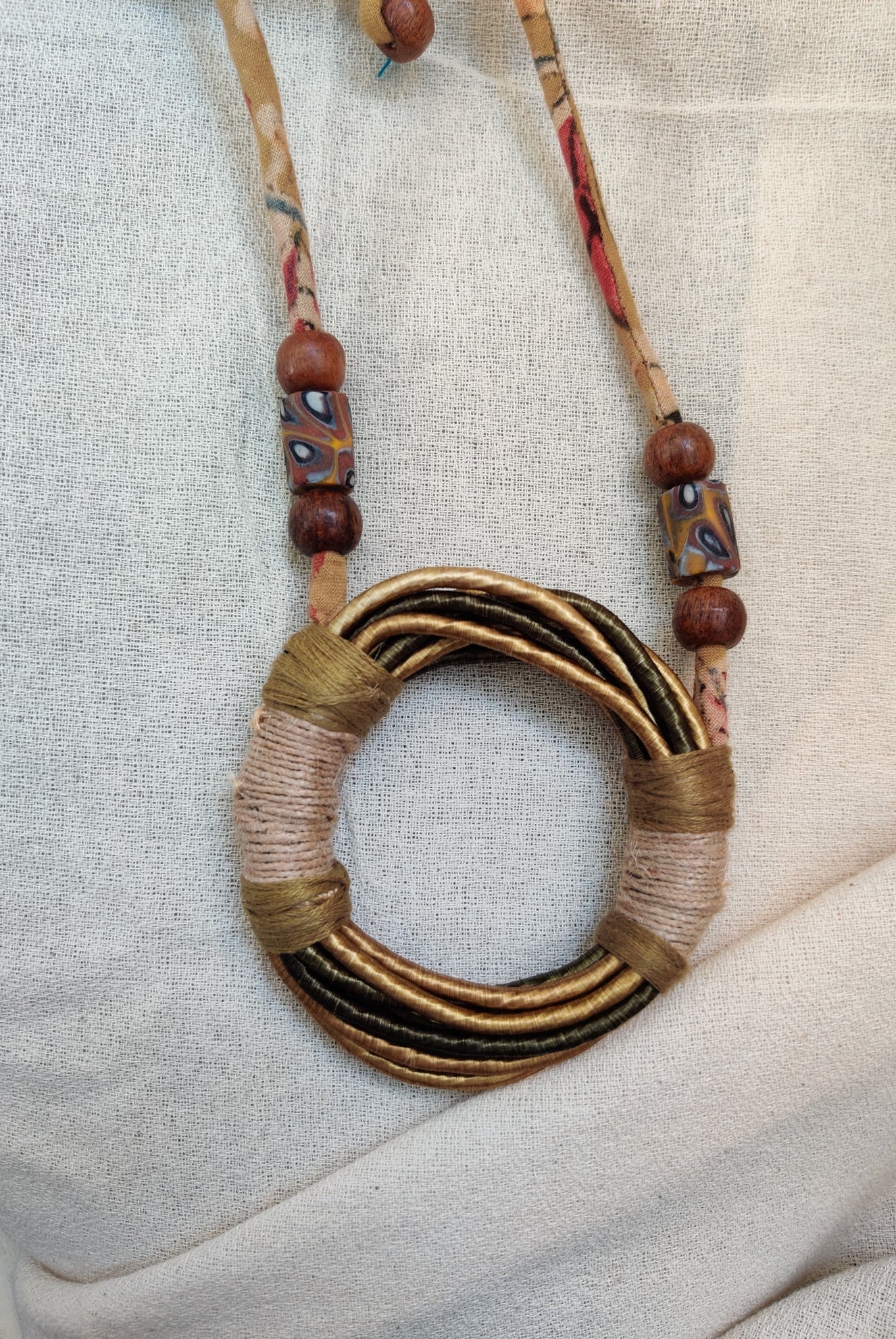 Yellow Whole Chord Neckpiece - CiceroniD I T I