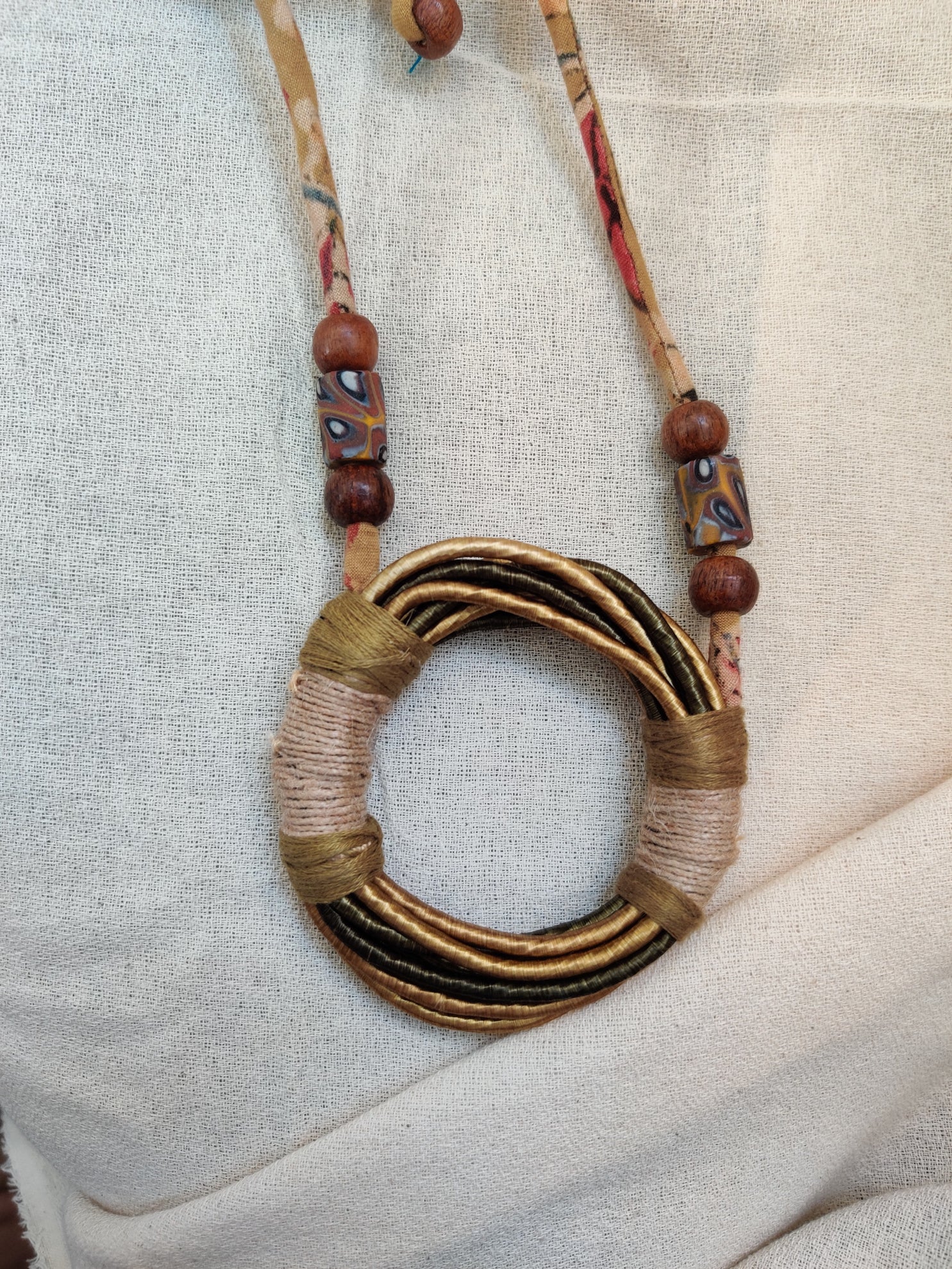 Yellow Whole Chord Neckpiece - CiceroniD I T I