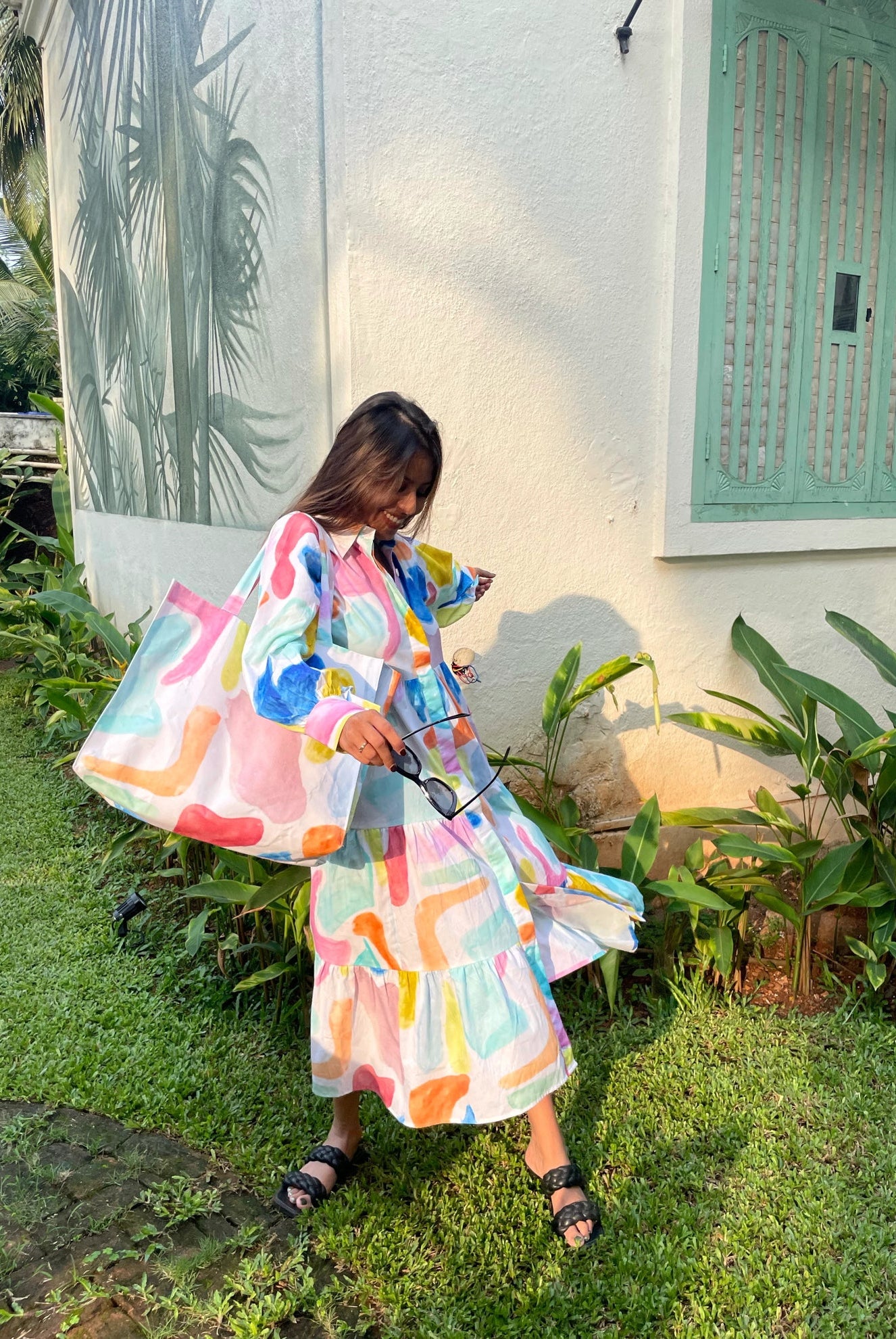 Zanzibar Large Tote in Multi Camo - CiceroniHappi Space