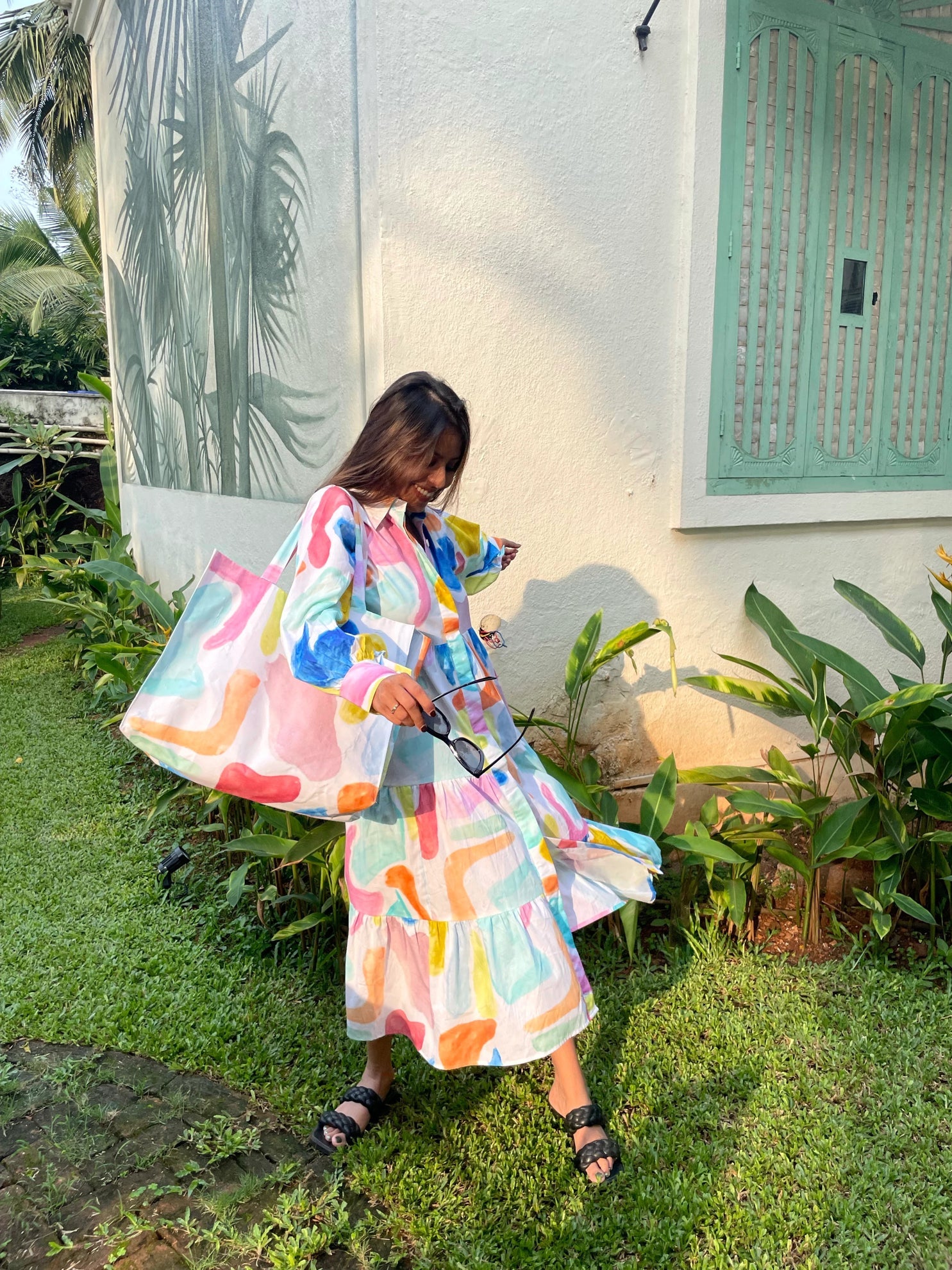 Zanzibar Large Tote in Multi Camo - CiceroniHappi Space